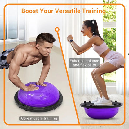 Sportneer Half Balance Ball Balance Board with Resistance Bands Balance Trainer